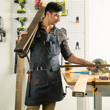 Load image into Gallery viewer, Heavy Duty Waxed Canvas Shop Apron Deluxe Edition (Grey / Slate)