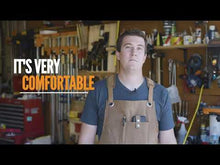 Load and play video in Gallery viewer, Heavy Duty Waxed Canvas Shop Apron Deluxe Edition (Brown)