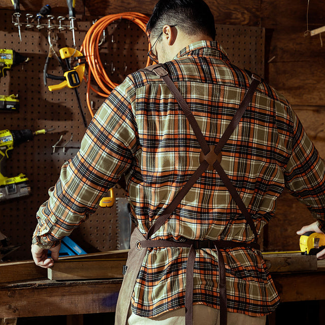 Waxed Canvas Work Apron - Handmade in the USA