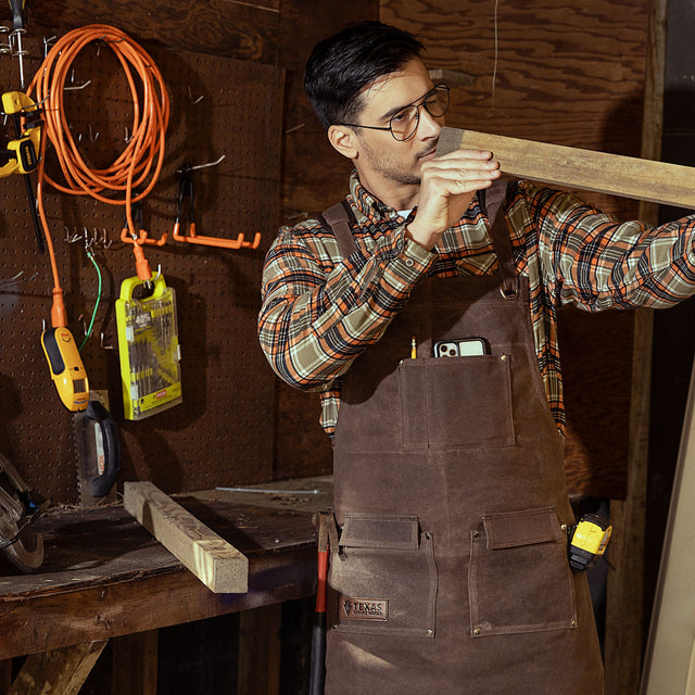 Waxed Canvas Work Apron - Handmade in the USA
