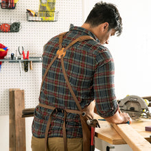 Load image into Gallery viewer, Heavy Duty Waxed Canvas Shop Apron Deluxe Edition (Brown)
