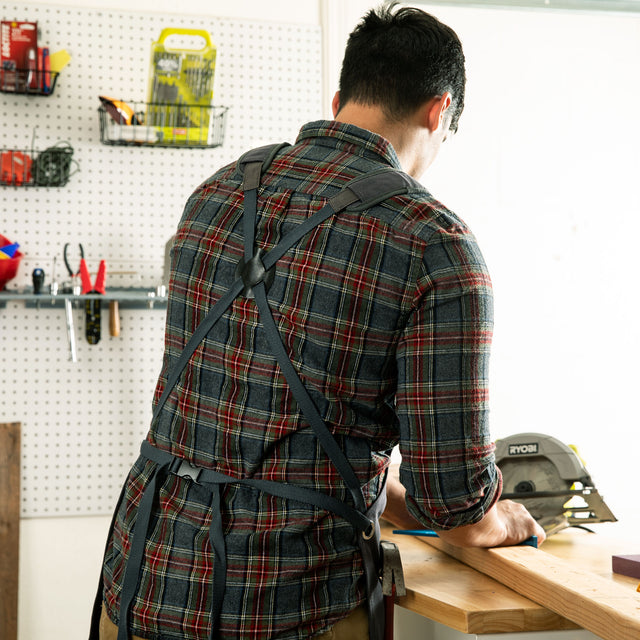 Heavy Duty Waxed Canvas Shop Apron Deluxe Edition (Grey / Slate)