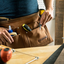 Load image into Gallery viewer, 5-Pocket Waist Apron with Hammer Loop, Tape Measure Clip
