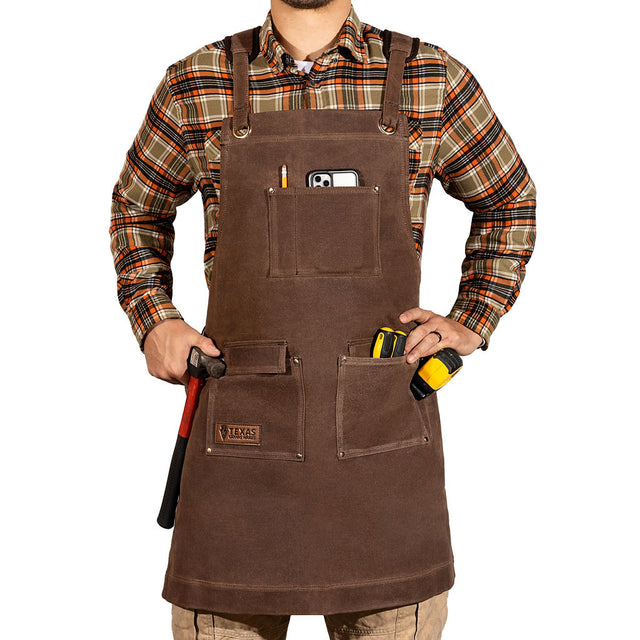 Waxed Canvas Work Apron - Handmade in the USA